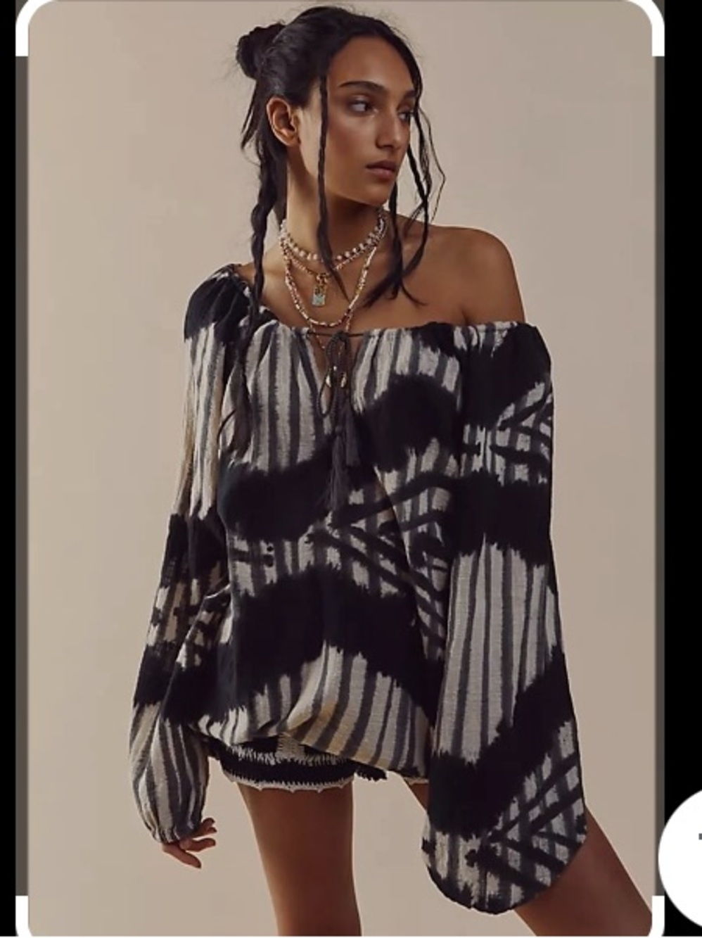 One Teaspoon Santorini Printed Minoan Top S